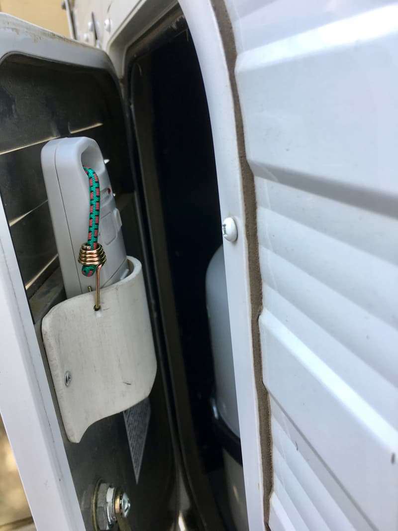 Indoor outdoor thermometer on Four Wheel Camper