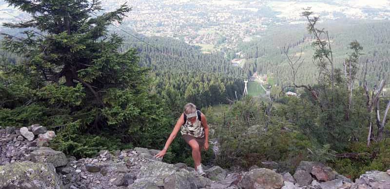 Jan climbing Jested Mountain