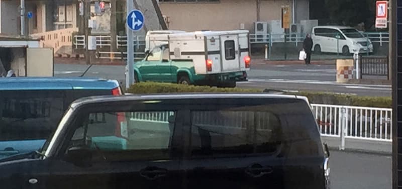 Truck Camper on the road in Japan