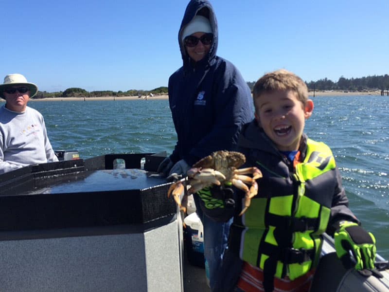 Jensen crabbing in Oregon