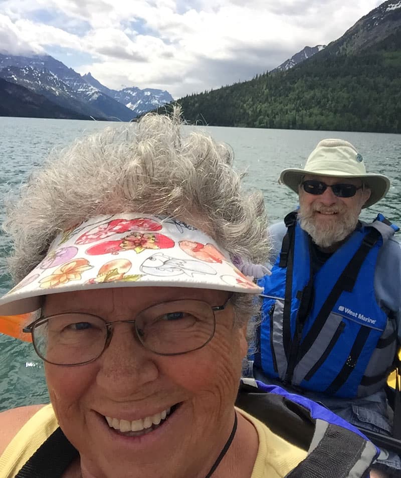 Kayaking on Waterton Lake