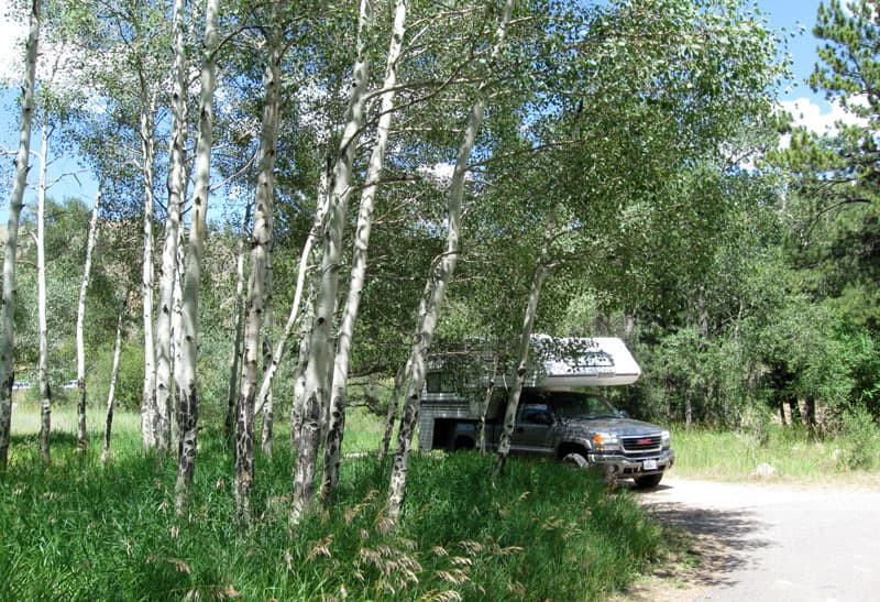 Kelly Flats forest campground in Colorado