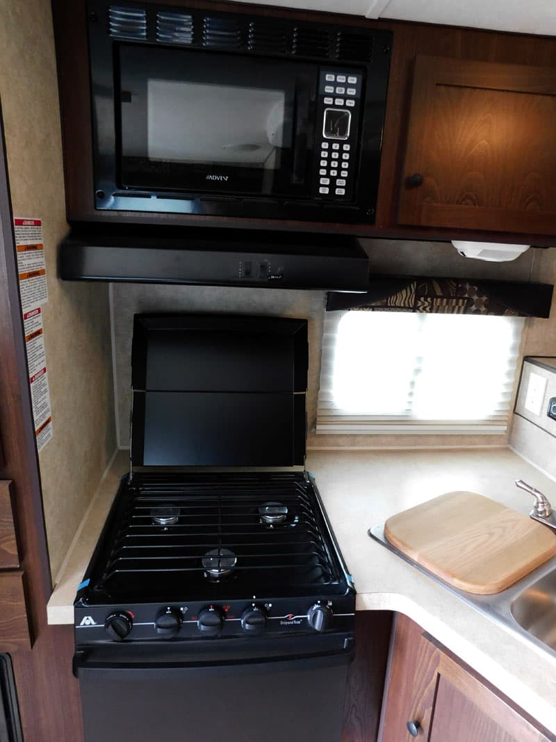 Kitchen of a Polar 860 camper