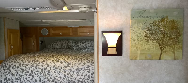 LED sconces in Truck Camper