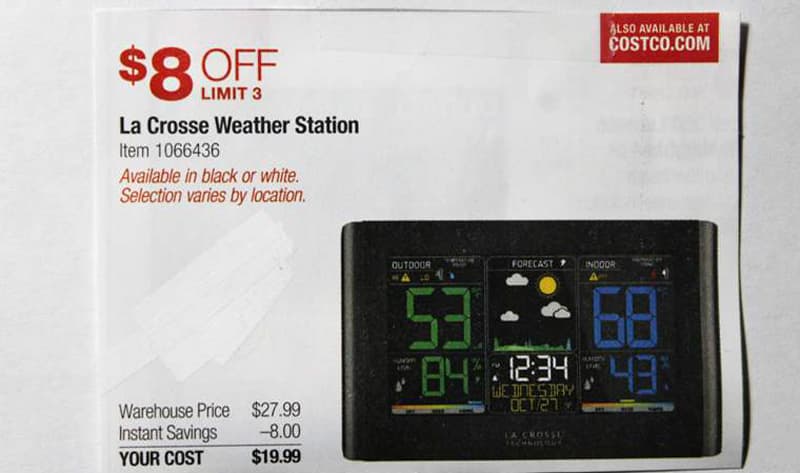 LaCrosse weather station at Costco