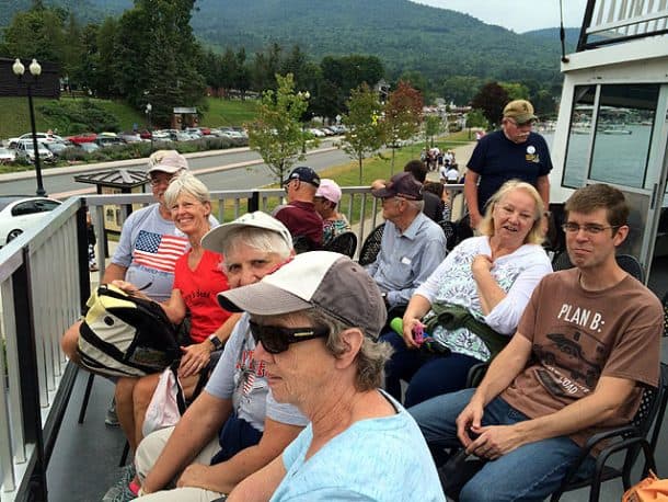 Aboard the Minnie-Ha-Ha, photo taken by Angela White