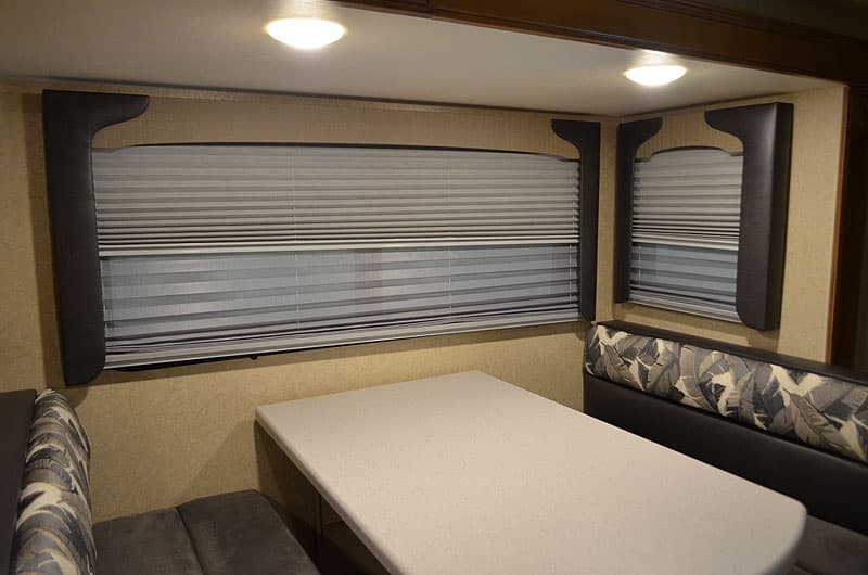 Day night shades and new valences in the Lance Camper dinettes