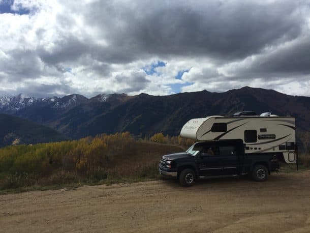 #286 - John PalmieriTaylor Pass with Mt Conundrum  in the background, Aspen, Colorado2005 Chevy Silverado 2500HD2014 Palomino HS-8801Camera Used - iPhone 6My wife and I started truck camping last year.  We are both U.S. Army Veterans.  This picture is in front of Ashcroft townsite in Aspen, Colorado, in front of Mt Conundrum.  We boondocked on the beginning of Taylor Pass.