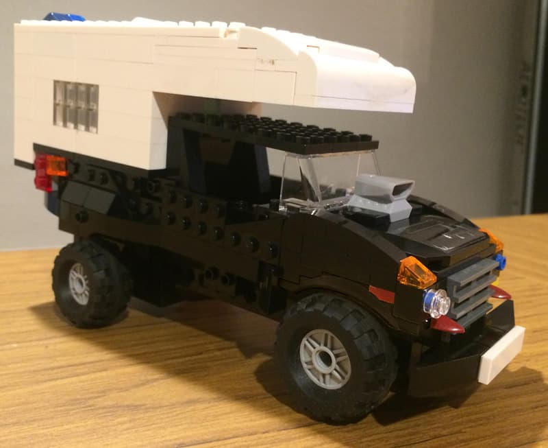 Lego model truck camper