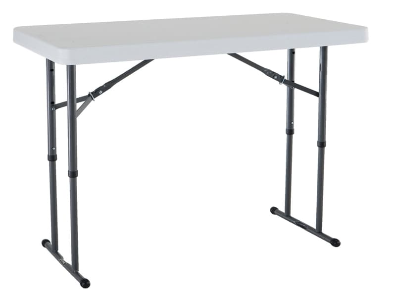 Lifetime 4-foot fold-in-half adjustable table