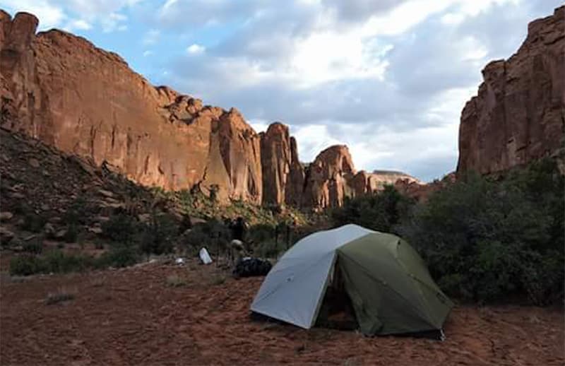 Tenting in the canyon