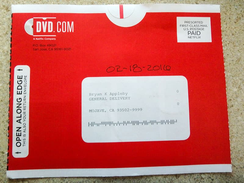 Mail-Netflix General Delivery