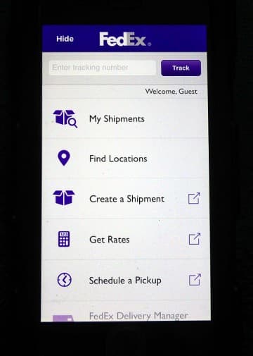 Smart-Phone-FedEx-Navigation-Screen