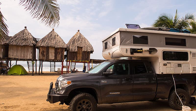 Camping at Zipolite, Mexico