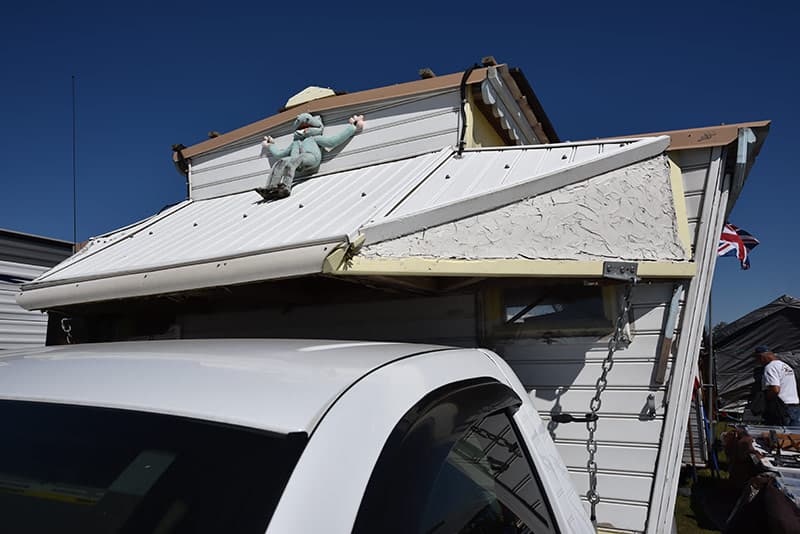 Exterior detail on gypsy wagon