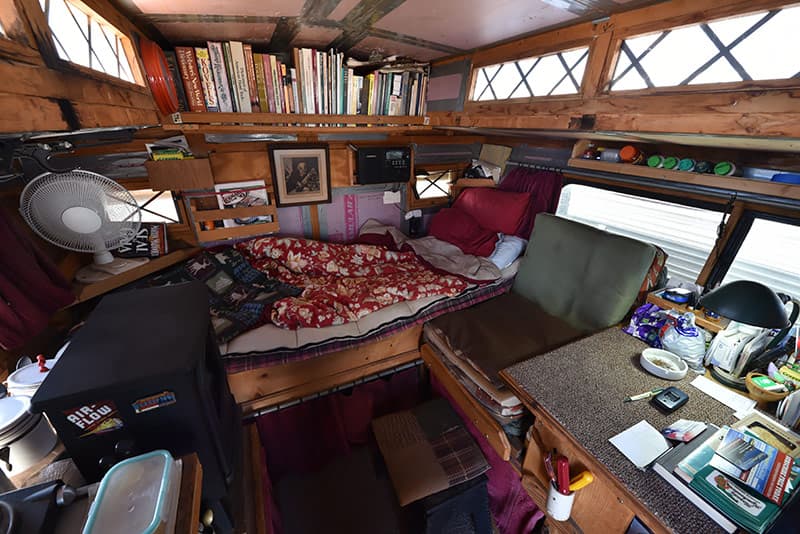 Inside Gypsy truck camper