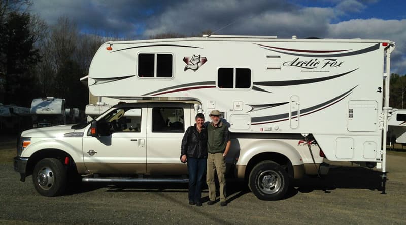 Picking up the Arctic Fox camper at Truck Camper Warehouse