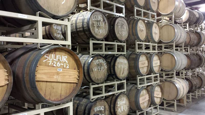 Allagash Maine Brewery barrell room