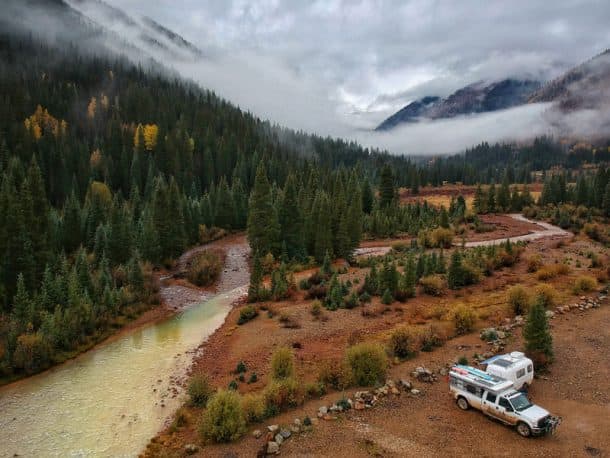 #627 - Dan LinCamping by Mineral Creek outside Silverton, Colorado2016 Ford F-2502015 Four Wheel Camper Grandby Silver SpurCamera Used - Samsung Note 8 Smartphone