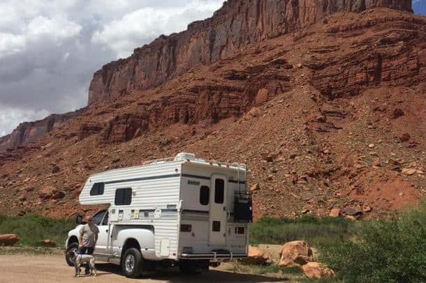 #103 - Mary Morton-JohnsonMoab, Utah2004 Dodge 35001997 Lance LegendCamera Used - iPhone 7This picture was taken three days into my 68 day, 10,350 mile road trip that I mostly did by myself with my dog.  My husband was with me for the first two weeks.  We were leaving Moab and took the scenic road rather than the interstate.  This was the first stop along the way.  My road trip was a dream come true for me.  My plan was to visit the twelve remaining states to complete all fifty in my lifetime, which I completed.