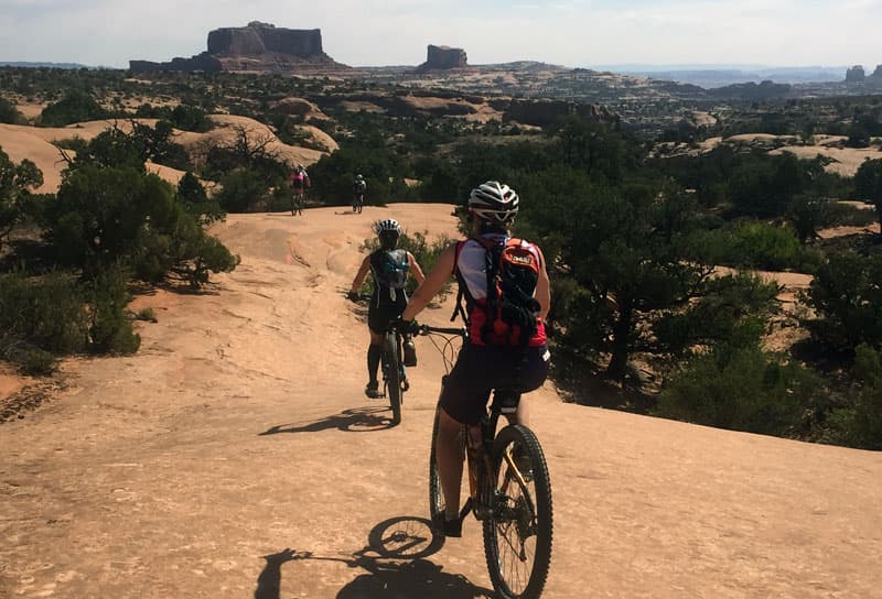 Biking riding in Moab