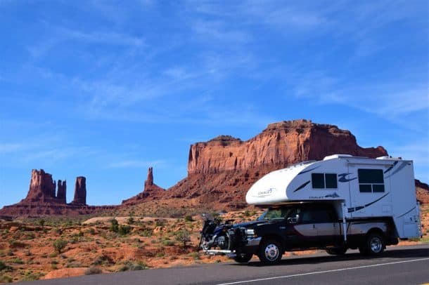 Camper in Monument Valley, Utah