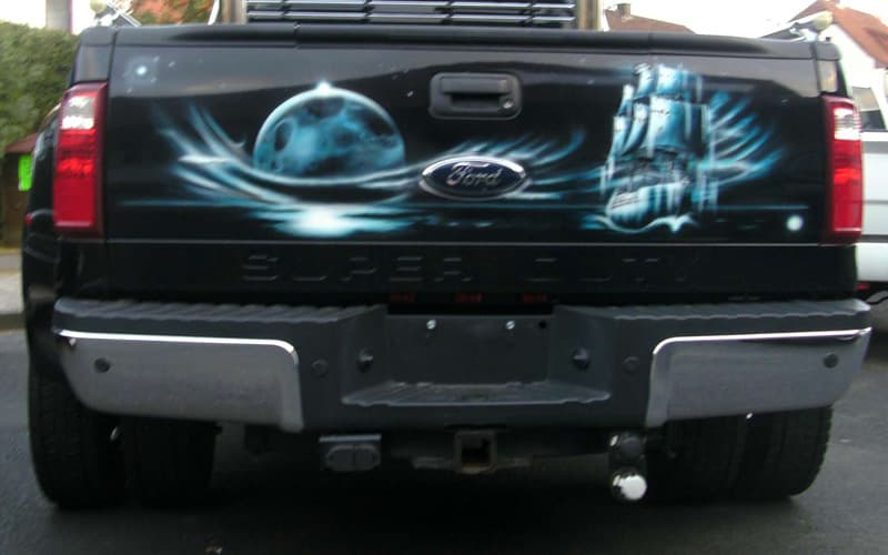 Moon Pirate Ship on tailgate