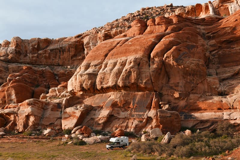 Near Moab Utah cliff wall