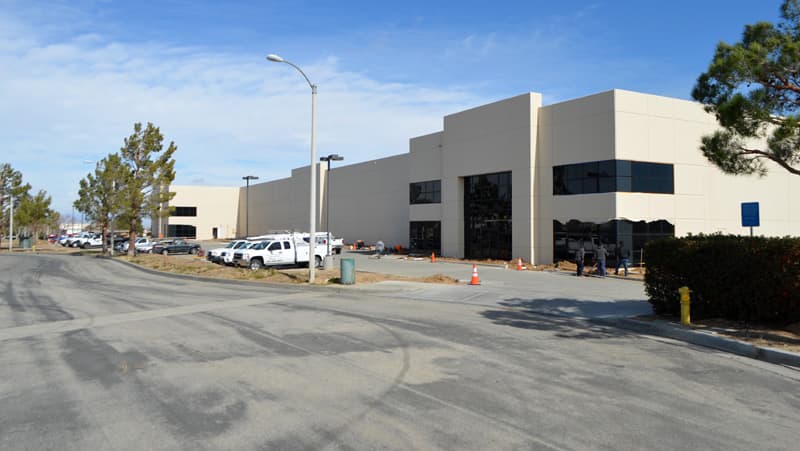 Street view of new Lance Camper building