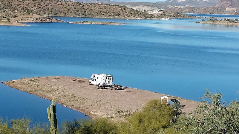 Camping at Lake Pleasant, Arizona