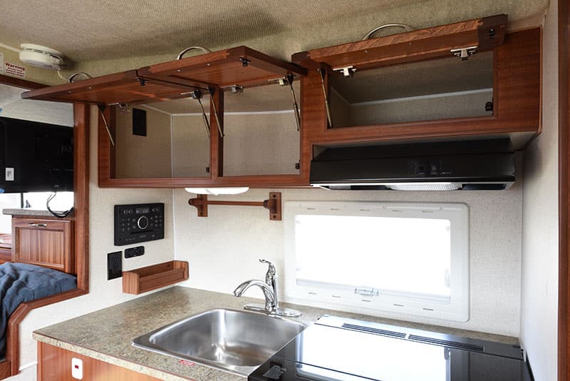 Northern Lite 8-11 EX kitchen upper cabintry open