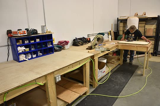 Factory Table Top Production Area