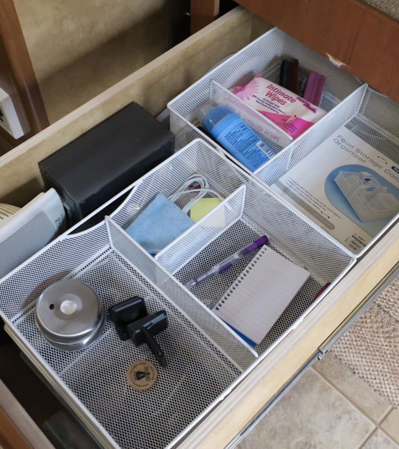 Organization Metal Bins In Kitchen Drawers