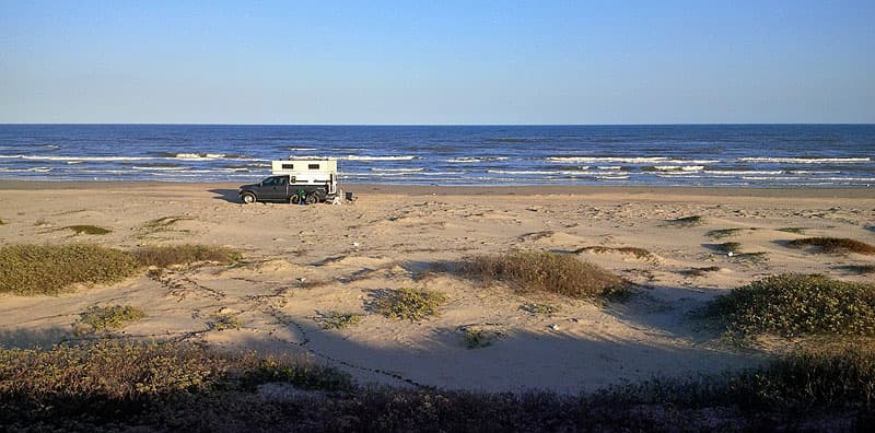 Dry camping Padre Island, Texas