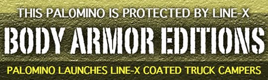 Palomino body armor Line X campers