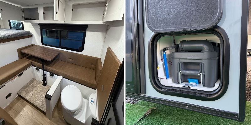 Palomino HS 600 Cassette Toilet Interior And Empty Tank