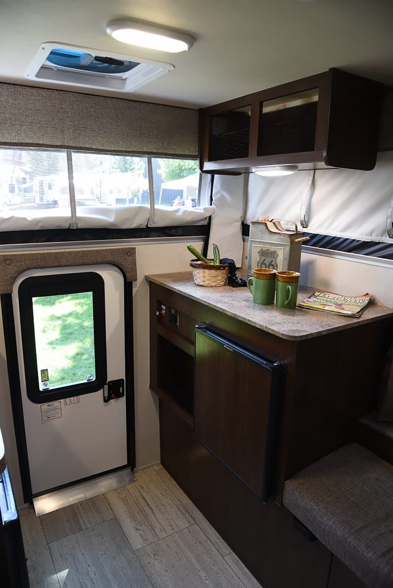 Palomino Camper storage and refrigerator