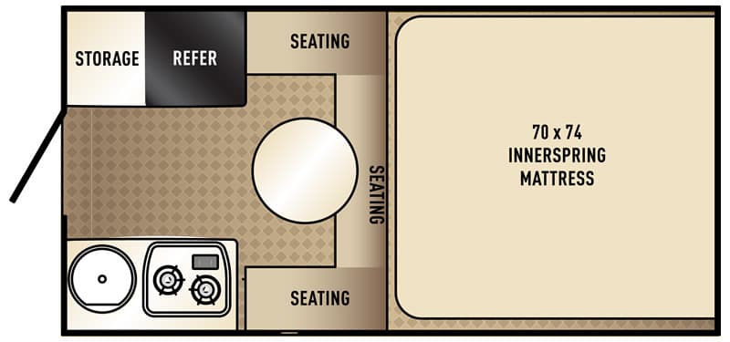 Palomino SS-500 truck camper floor plan