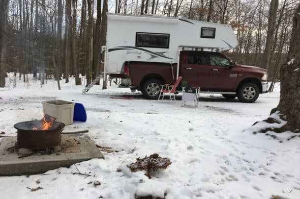 #097 - Janet JokiPark Station Campground, Erin, New York2016 Ram 35002016 Northstar LaredoCamera Used - iPhone 6Living in upstate New York it always feels like our camping season is too short.  This year we decided to start early by camping at one of our favorite nearby campgrounds on New Year's Eve.  The caretaker had to plow the road to get us in.  We were the only two people in the park.  This may become an annual tradition!