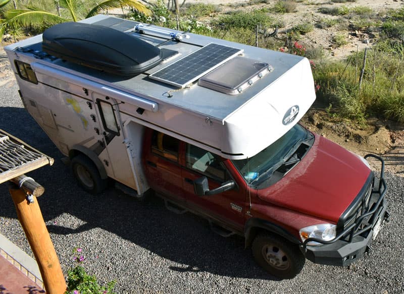 One 100-watt solar panel is removeable