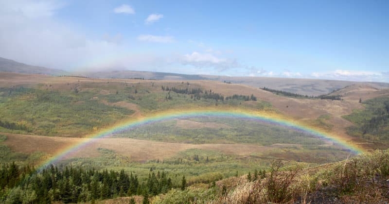 Rainbow at Glacier National Park in Montana