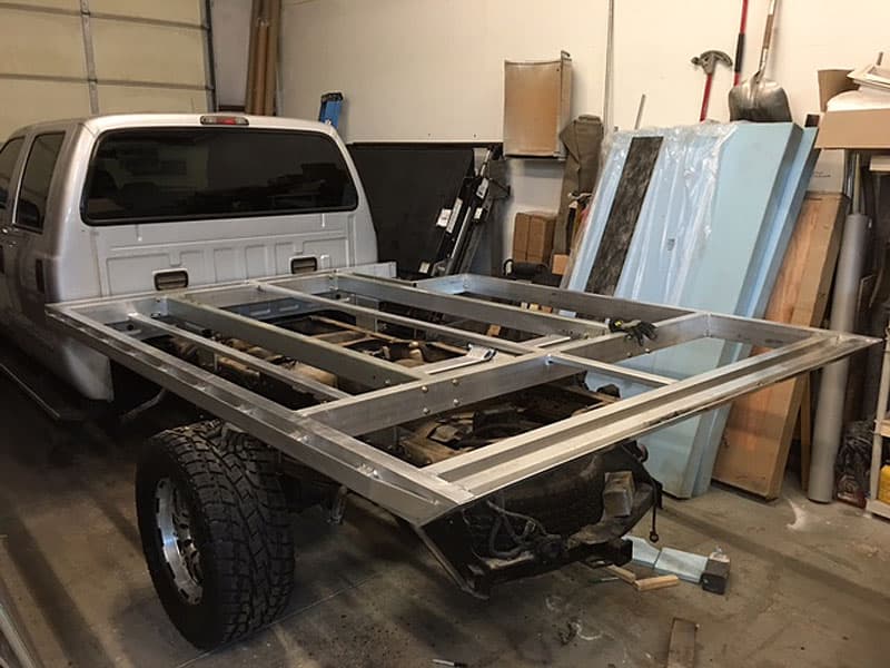 Phoenix flatbed truck being built