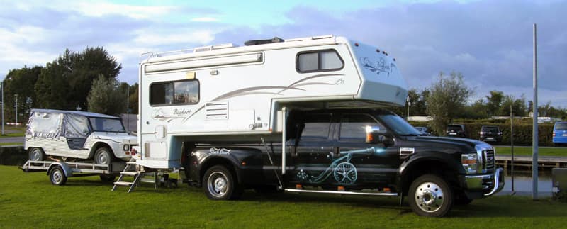 Pirates of the Carribean theme truck with Bigfoot Camper