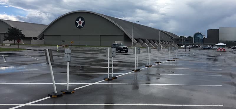 Parking at the National Museum of the United States Air Force