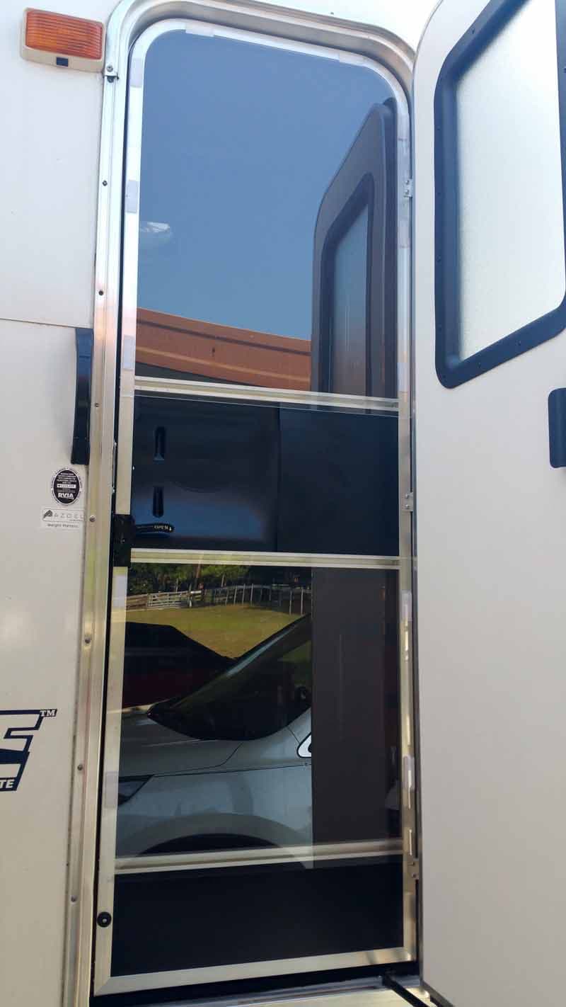 Plexiglass camper door