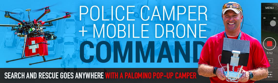 Police And Search And Rescue Camper Mobile Drone Command