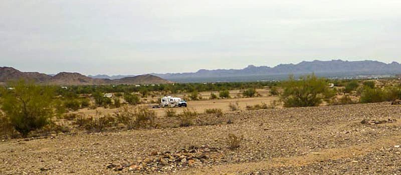 Boondocking vastness in Quartzsite