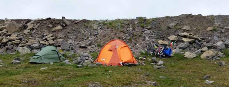 Pushbiker Tents in Nordkapp Navigating Europe