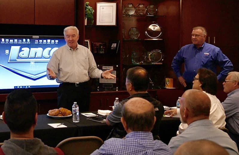 REV Group President Tim Sullivan in the Lance Campers Boardroom