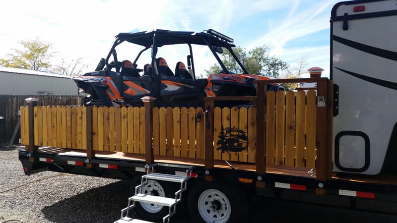 RZR loaded with Torklift Glowsteps Attached